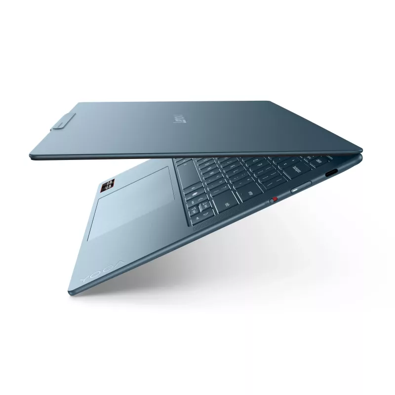 Lenovo Yoga plonas 7 14AGP11 Copilot+ PC nešiojamasis kompiuteris su AMD Ryzen™ AI 5 430, 35,6 cm (14 colių) WUXGA, 16 GB, 512 GB SSD, Wi-Fi 7 (802.11be), Windows 11 Home, vokiška klaviatūra, žalsvai mėlynas
