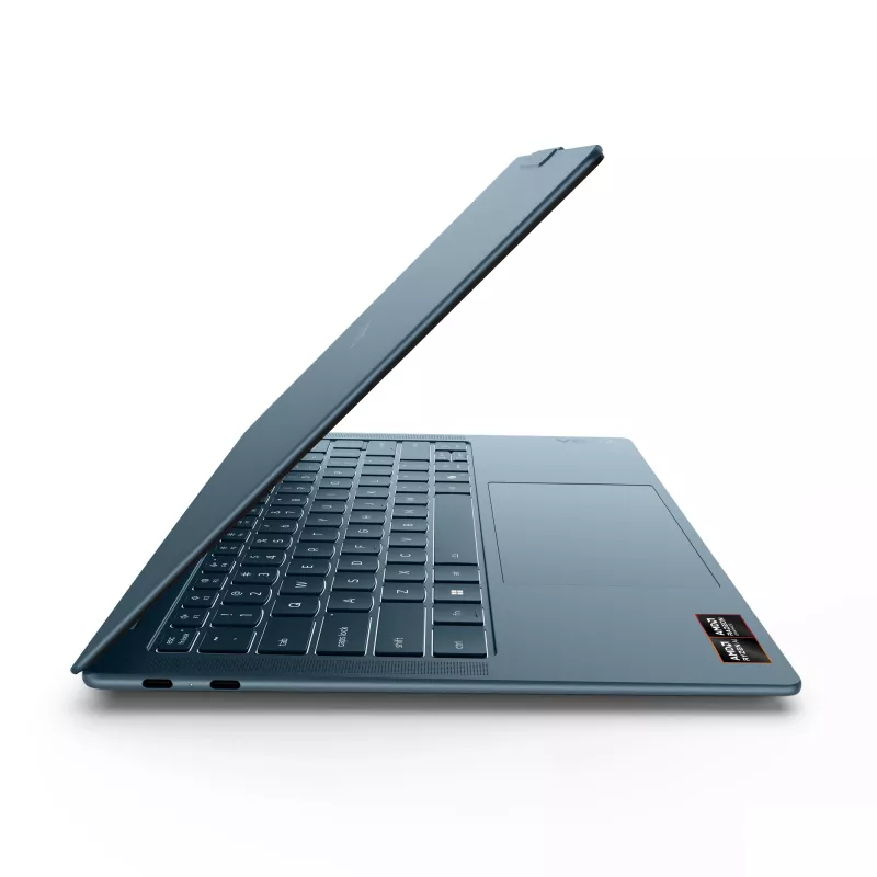 Lenovo Yoga plonas 7 14AGP11 Copilot+ PC nešiojamasis kompiuteris su AMD Ryzen™ AI 5 430, 35,6 cm (14 colių) WUXGA, 16 GB, 512 GB SSD, Wi-Fi 7 (802.11be), Windows 11 Home, vokiška klaviatūra, žalsvai mėlynas
