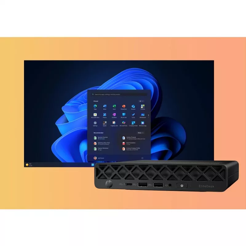 Mini PC HP EliteDesk 8 Mini G1i AI — Intel Core Ultra 7 265T, 16 GB DDR5, 1 TB SSD, Windows 11 Pro, Juoda