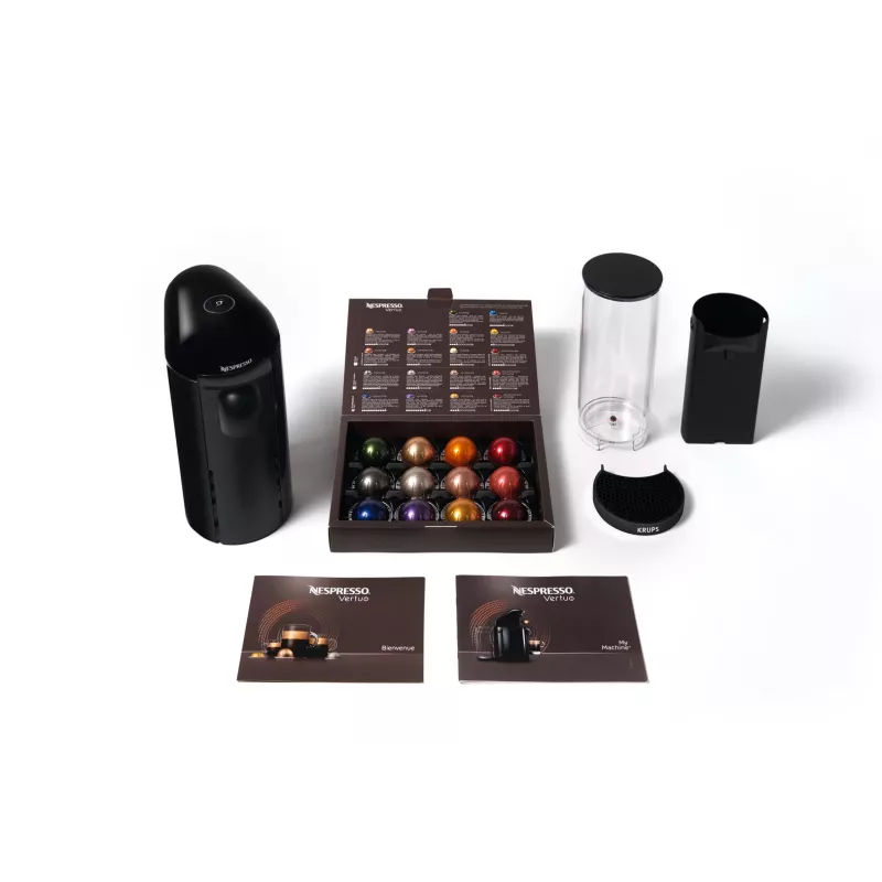 Espreso ir kapsulinis kavos aparatas KRUPS Nespresso Vertuo XN903810, juodas
