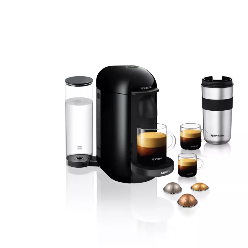 Espreso ir kapsulinis kavos aparatas KRUPS Nespresso Vertuo XN903810, juodas