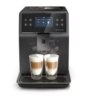 Vakuuminis kavos virimo aparatas WMF Perfection CP8208 visiškai automatinis, įmontuotas malūnėlis, 2 L vandens bakelis, 2 puodeliai, juodas