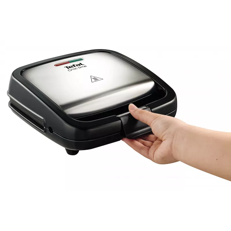 Kontaktinis grilis Tefal SM193D — stalinis elektrinis grilis, juoda ir nerūdijančio plieno apdaila, 1,9 kg