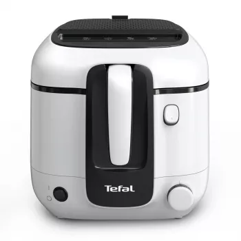 Giliavė Tefal Super Uno FR3101 — vienguba 1800 W, 1,5 kg maisto talpa, 2,2 l aliejaus, juoda/balta