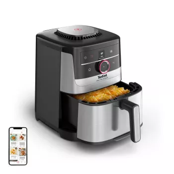 Tefal Easy Fry Smart & Silence EY572DE0 gruzdintuvė Vienas 5 L Atskira 1670 W Karšto oro gruzdintuvė Juoda, Nerūdijantis plienas