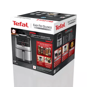 Tefal Easy Fry Smart & Silence EY572DE0 gruzdintuvė Vienas 5 L Atskira 1670 W Karšto oro gruzdintuvė Juoda, Nerūdijantis plienas