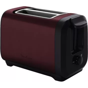 Toaster MOULINEX LT5S05E0 — 2 riekių, 1300 W, nerūdijančio plieno korpusas, juoda/raudona