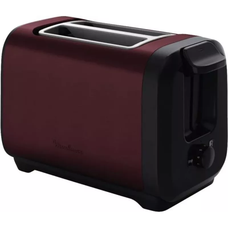 Toaster MOULINEX LT5S05E0 — 2 riekių, 1300 W, nerūdijančio plieno korpusas, juoda/raudona