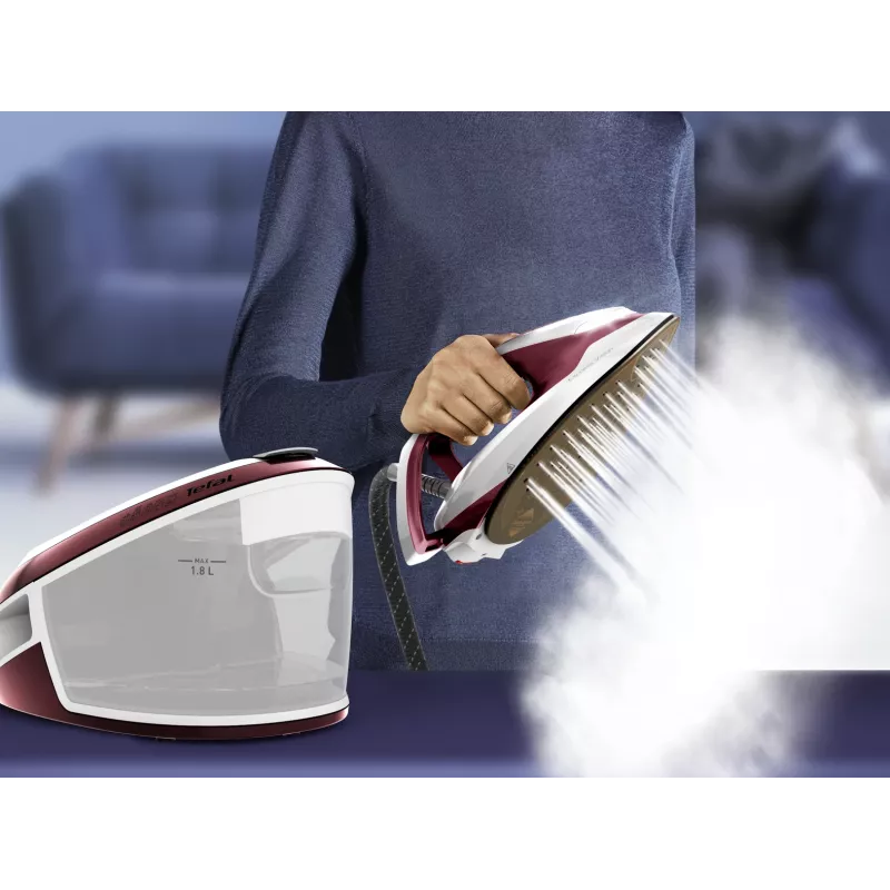 Tefal Express Vision SV8150 2800 W 1,8 L Durilium AirGlide Autoclean padas Raudona, Balta