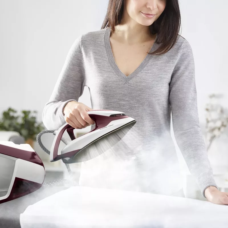 Tefal Express Vision SV8150 2800 W 1,8 L Durilium AirGlide Autoclean padas Raudona, Balta