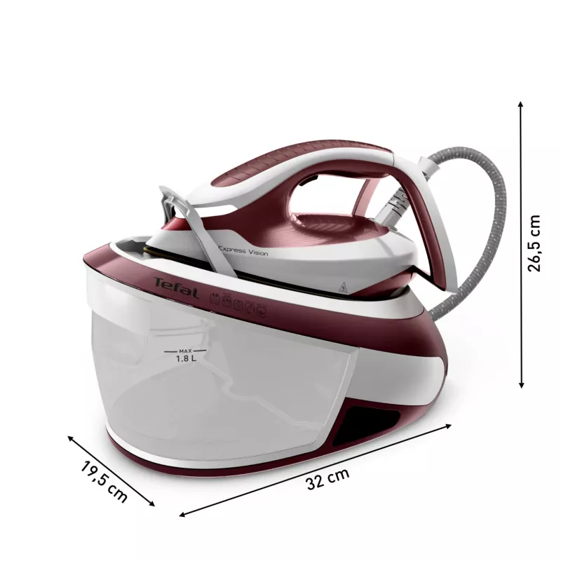 Tefal Express Vision SV8150 2800 W 1,8 L Durilium AirGlide Autoclean padas Raudona, Balta