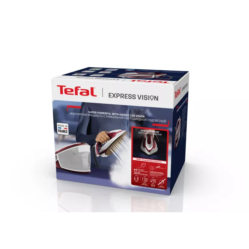 Tefal Express Vision SV8150 2800 W 1,8 L Durilium AirGlide Autoclean padas Raudona, Balta