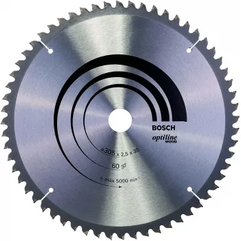 Bosch Optiline mediniai diskiniai pjūklų peiliai, mediena, 30.5 cm, Bosch, 798 g, 1 vnt.