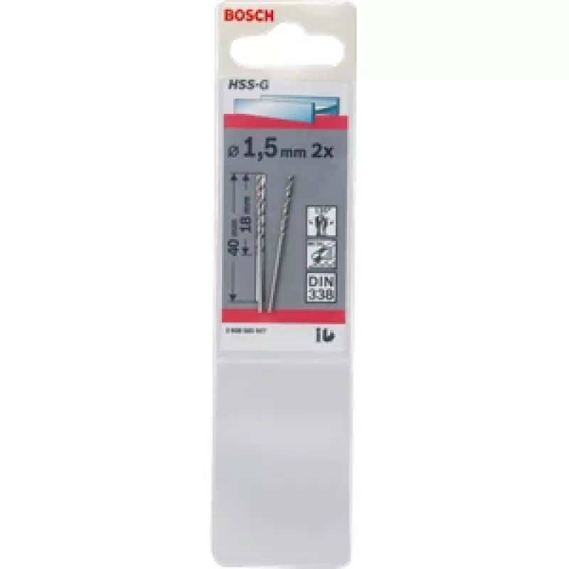 Grąžtas Bosch 1,5 mm sukamasis 1 vnt. – modelis 2 608 585 907