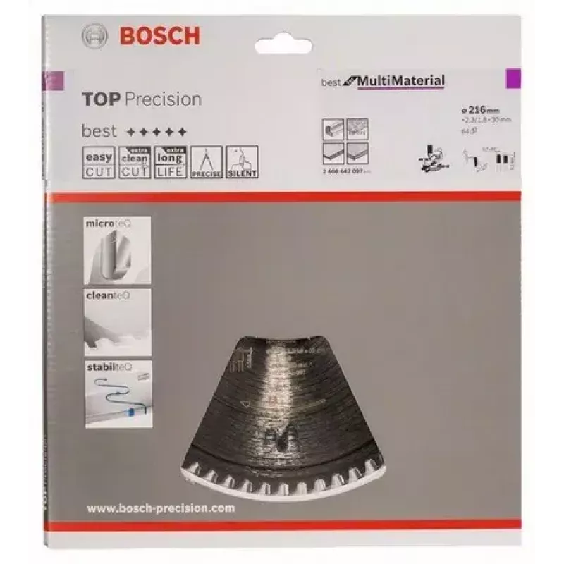 Diskinis pjūklo diskas Bosch 2 608 642 097 21,6 cm 1 vnt.