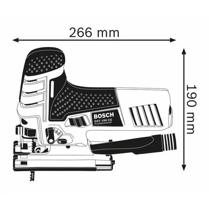 Bosch 0 601 512 003 elektrinis siaurapjūklis 780 W 2,6 kg