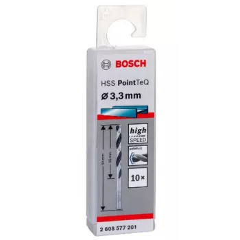 Sraigtinis grąžtas Bosch HSS PointTeQ 3,3 mm