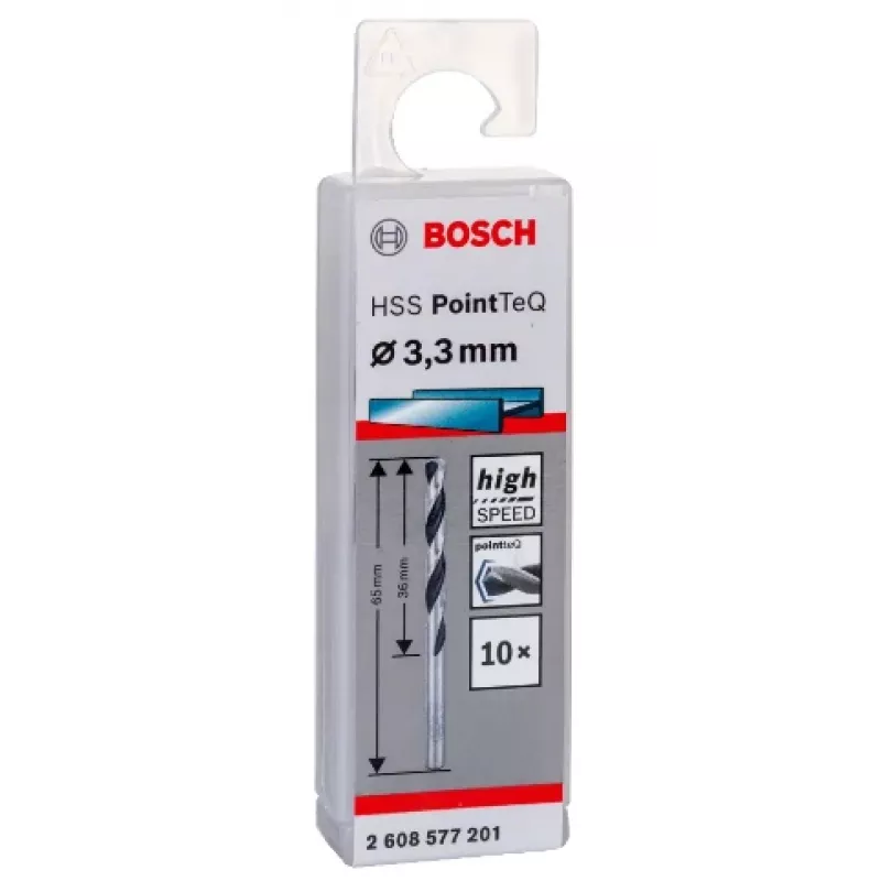 Sraigtinis grąžtas Bosch HSS PointTeQ 3,3 mm