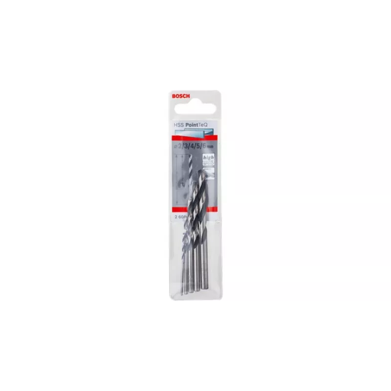Sraigtinių grąžtų rinkinys Bosch HSS PointTeQ 5 vnt.
