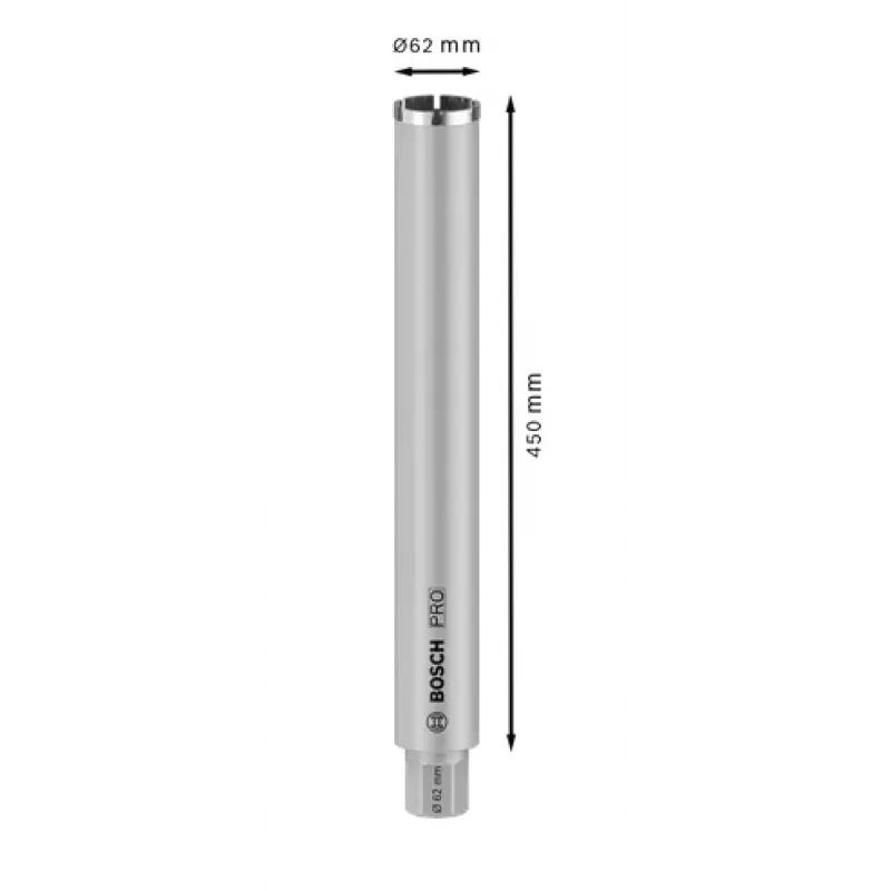 Deimantinis gręžimo vainikas Bosch Standard for Concrete, vainikinis grąžtas betonui, 62 mm