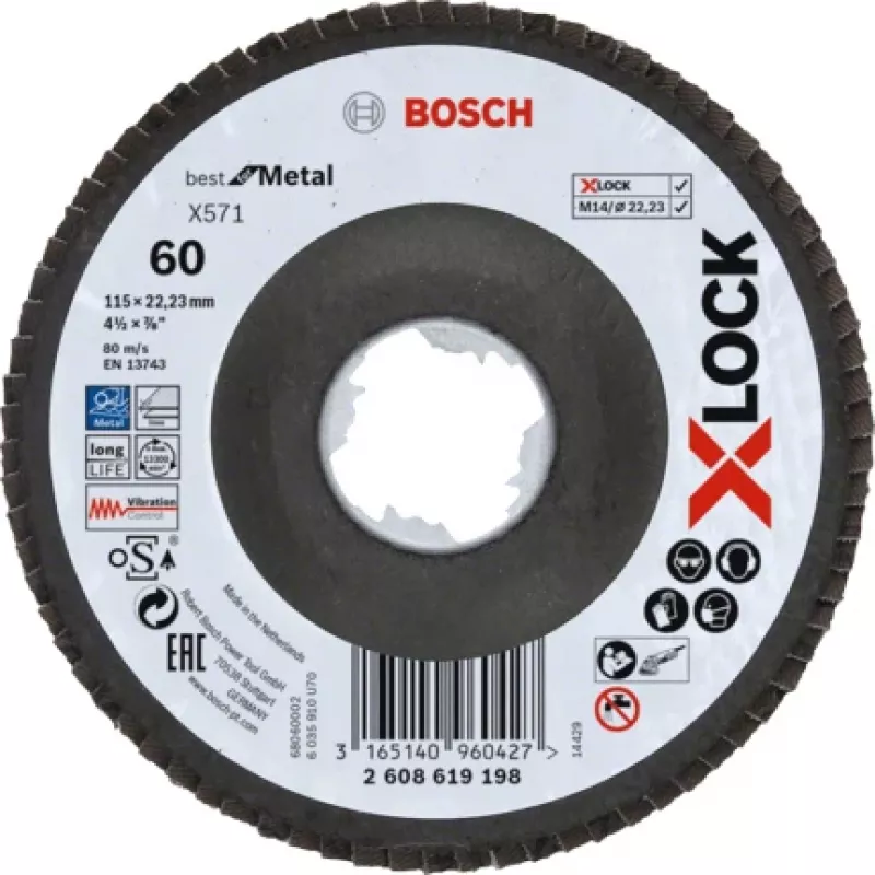 Bosch 2 608 619 198 kampinio šlifuoklio priedas Žiedlapinis diskas