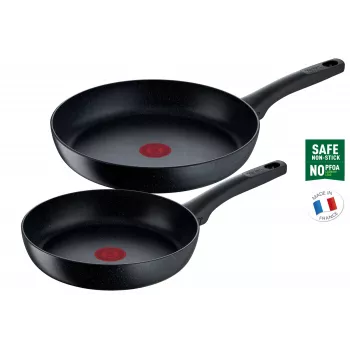 Keptuvių rinkinys Tefal G28191, juoda, Mineralia+ neprideganti danga, svoris 2,1 kg