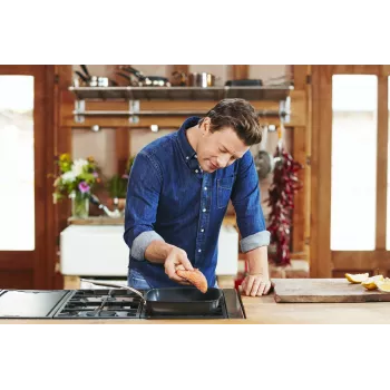 Tefal Jamie Oliver E24541 kvadratinis 2,5 l juodas kepimo indas — dugno Ø 17,5 cm, dydis 290×458 mm