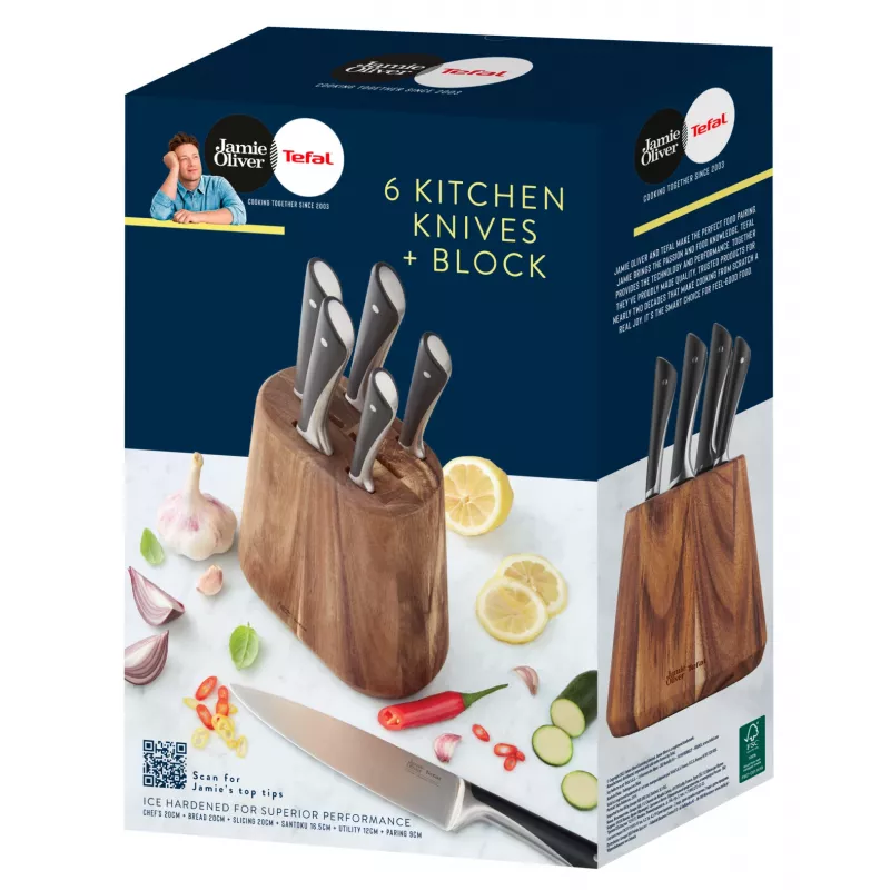 Peilių rinkinys Tefal Jamie Oliver K267S7 7 vnt. Nerūdijančio plieno peiliai