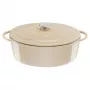 Tefal E25906 ovali smėlio spalvos ketaus keptuvė, 34 cm skersmuo