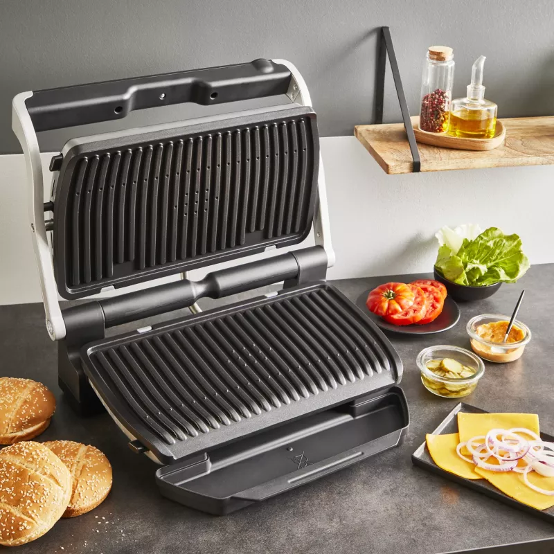 Kontaktinė kepsninė Tefal Optigrill+ XL GC727D10 — 2000 W, stačiakampis metalinis korpusas, 445×365×175 mm