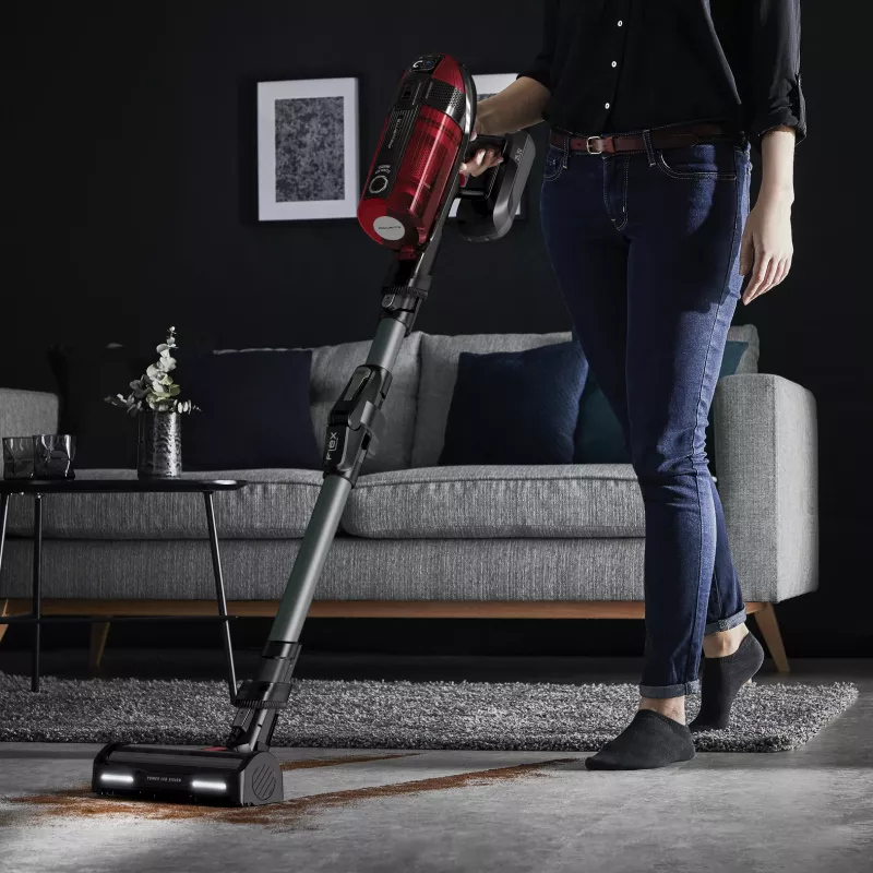 Rowenta RH98A8 2-in-1 stick vacuum baterija Dry Bagless 0.9 L 320 W Red, Pilka