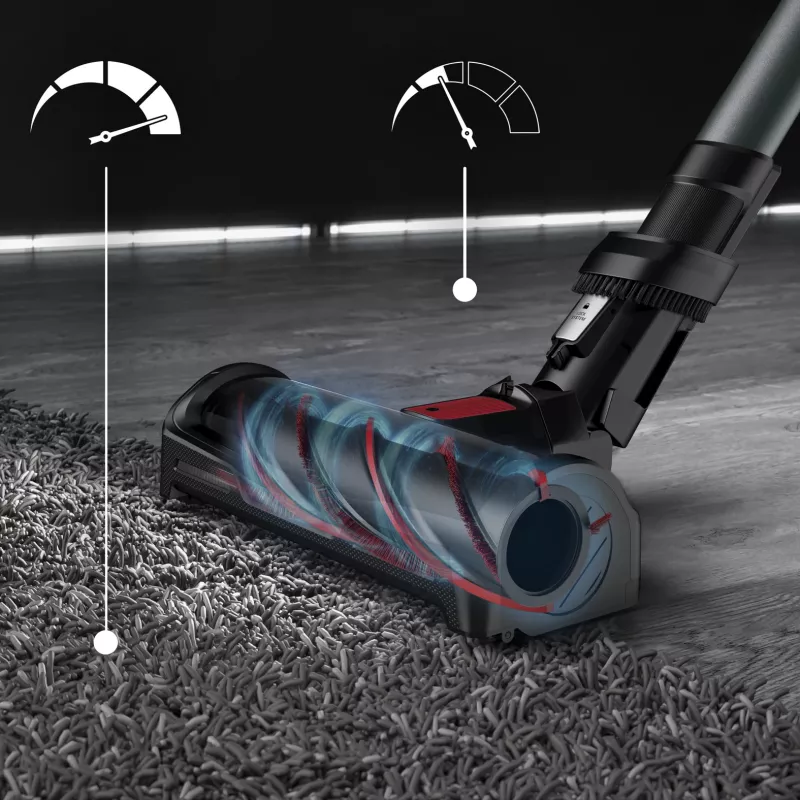 Rowenta RH98A8 2-in-1 stick vacuum baterija Dry Bagless 0.9 L 320 W Red, Pilka