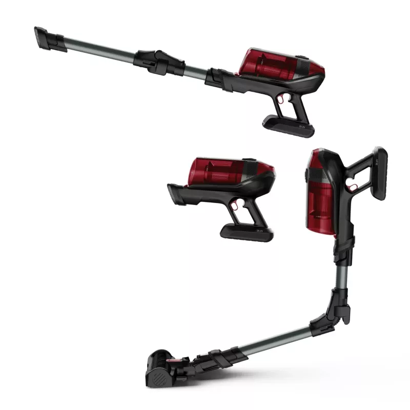 Rowenta RH98A8 2-in-1 stick vacuum baterija Dry Bagless 0.9 L 320 W Red, Pilka
