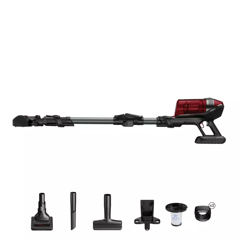Rowenta RH98A8 2-in-1 stick vacuum baterija Dry Bagless 0.9 L 320 W Red, Pilka