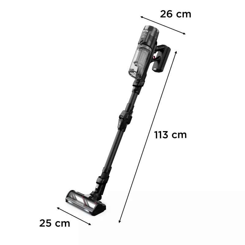 Rowenta X-Force Flex RH9L55E0 belaidis dulkių siurblys / elektrinis šepetys 2-in-1 belaidis dulkių siurblys Baterija Sausas Be maišelio 0,65 L Juoda