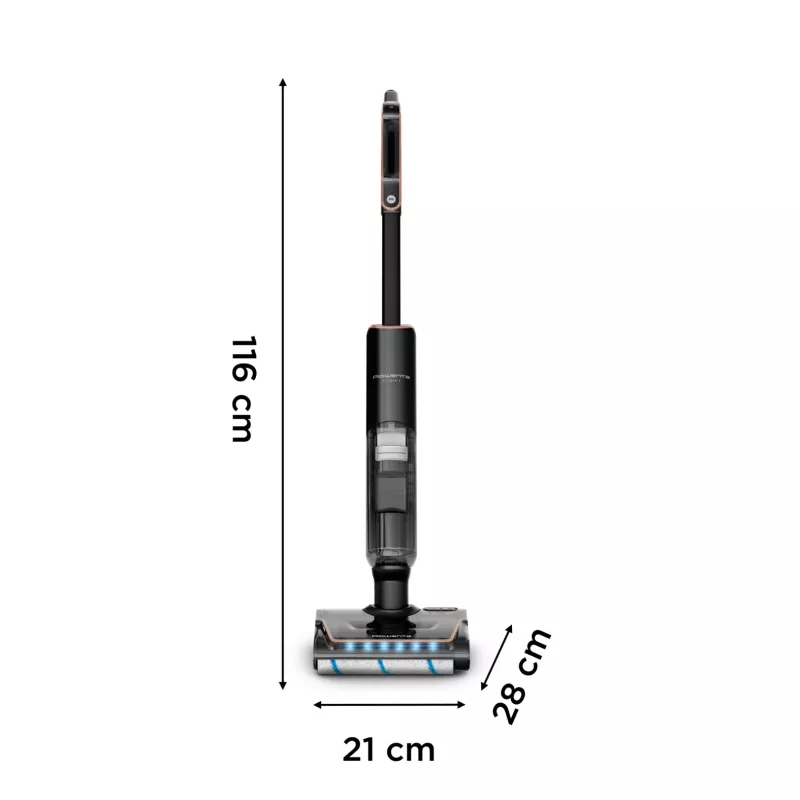 Rowenta X-Clean 7 GZ5736E0 belaidis dulkių siurblys / elektrinė šluota Baterija Sausas ir šlapias valymas Be maišelio Juoda