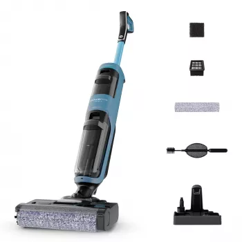 Rowenta X-Clean 2 GZ2271E0 dulkių siurblys, belaidis, sausam ir šlapiam valymui, be maišelio, mėlynas