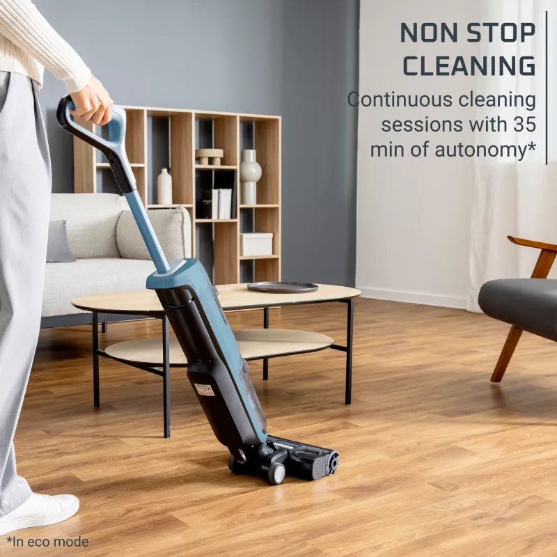 Rowenta X-Clean 2 GZ2271E0 dulkių siurblys, belaidis, sausam ir šlapiam valymui, be maišelio, mėlynas