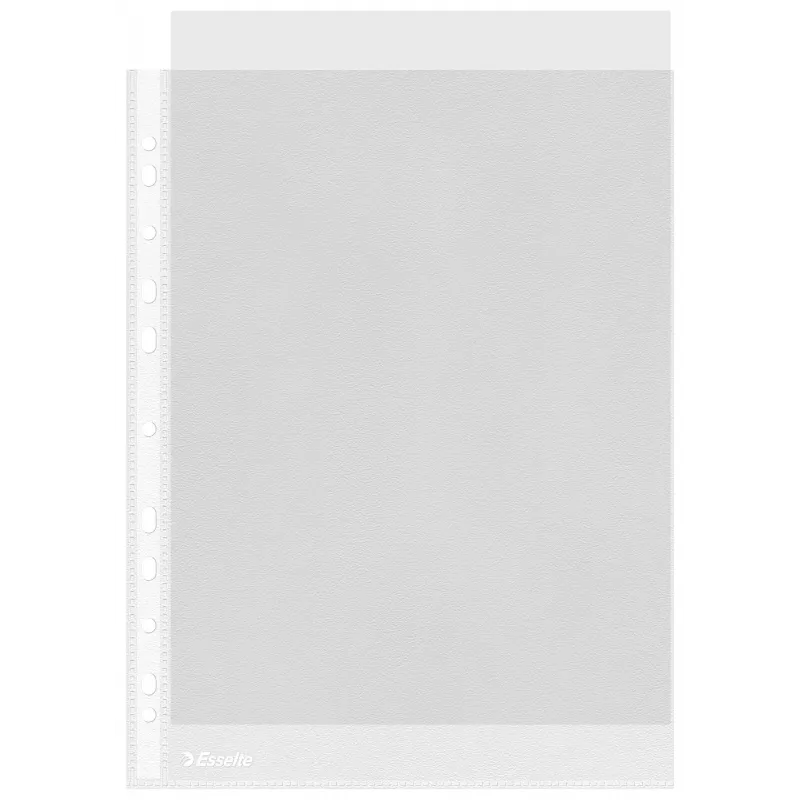 Esselte plastikiniai vokeliai A4 – Economy –, 210 x 297 mm (A4), permatomi, polipropilenas (PP), vertikalūs, įdėjimas iš viršaus, 230 mm