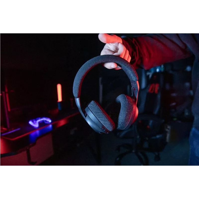 Konix PULSAR ausinės laidinės ir belaidės ant galvos žaidimams USB Type-C Bluetooth juodos