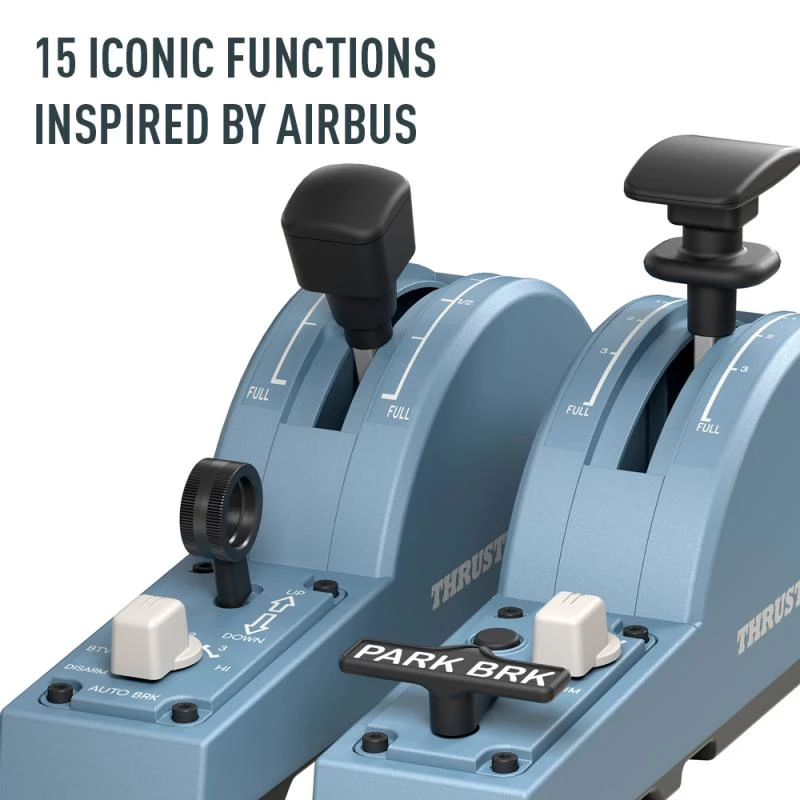 Thrustmaster TCA Quadrant Add-On Airbus Edition juoda, mėlyna skrydžio simuliatorius PC