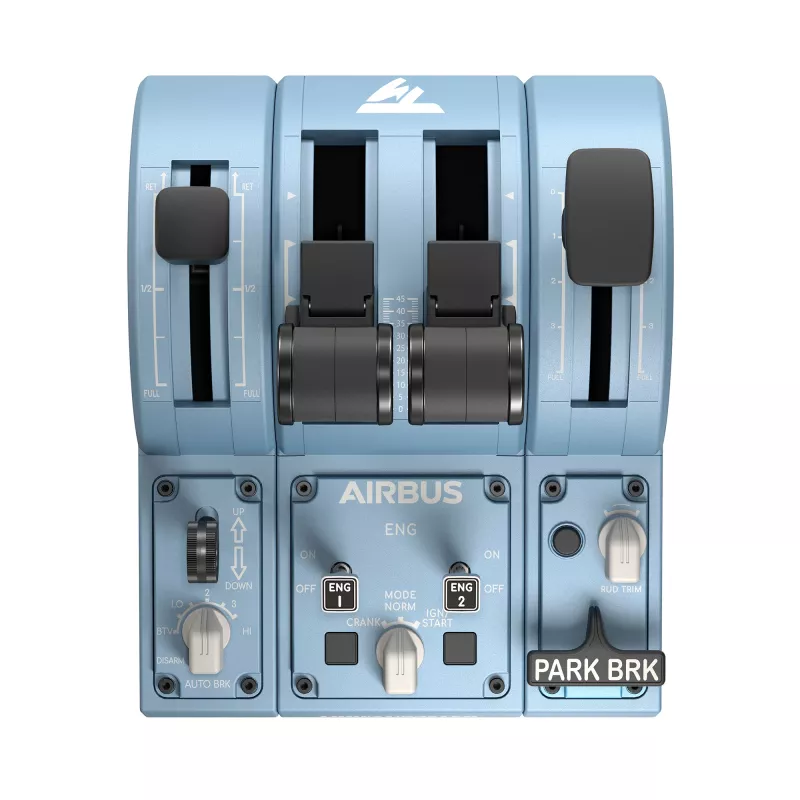 Thrustmaster TCA Quadrant Add-On Airbus Edition juoda, mėlyna skrydžio simuliatorius PC