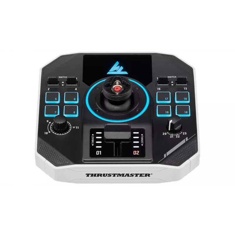 „Thrustmaster Sol-R 2 HOSAS Space Sim Duo“ – laidinė USB Type-C jungties svirtis, analoginė / skaitmeninė, juoda / balta