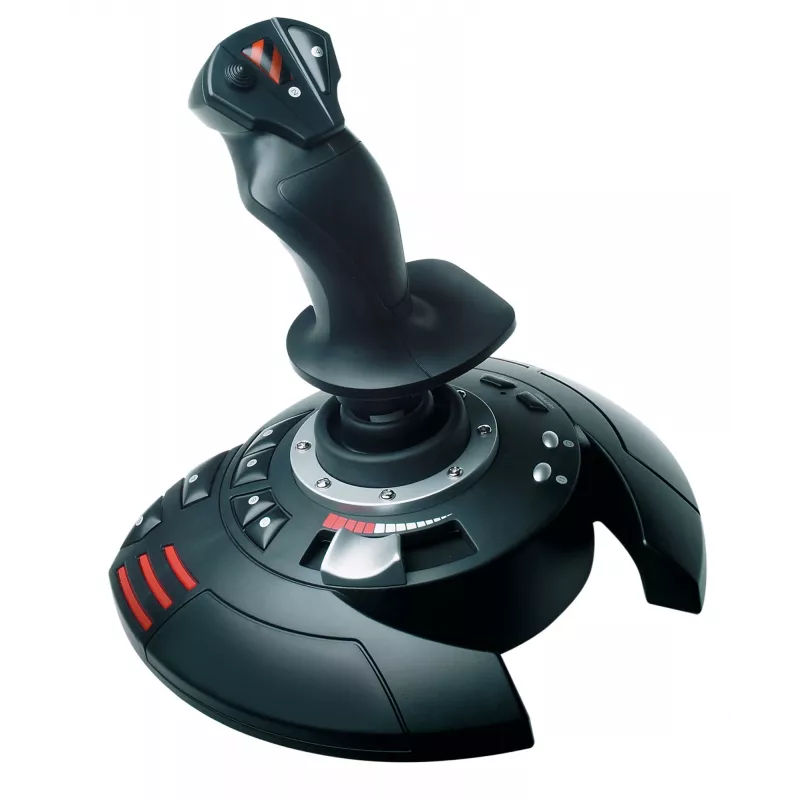 Thrustmaster T.Flight Stick X Juoda, Red, Sidabrinė USB Joystick Analogue PC, Playstation 3