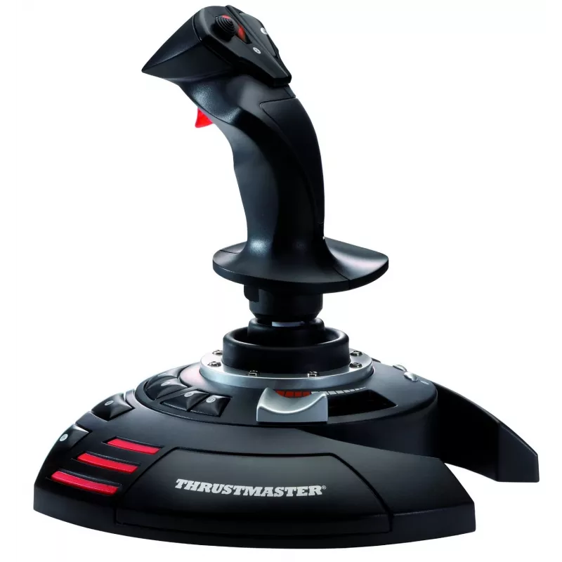 Thrustmaster T.Flight Stick X Juoda, Red, Sidabrinė USB Joystick Analogue PC, Playstation 3