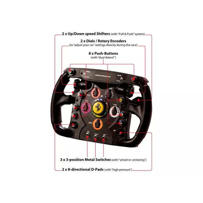 Thrustmaster Ferrari F1 Juoda RF vairas Analoginis PC, PlayStation 4, PlayStation 5, Playstation 3, Xbox