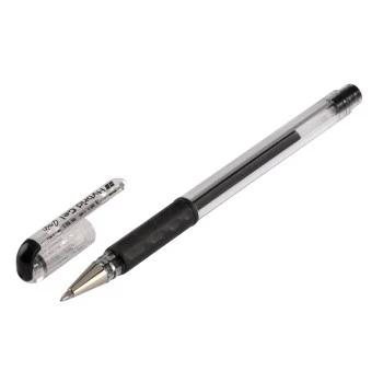 Hybrid Gel Grip rollerball pens set, Juoda ink, 0.3 mm tip, pack of 12