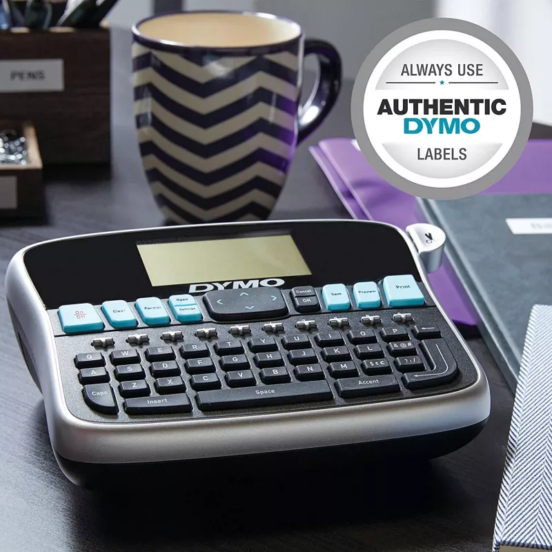 DYMO LabelManager stalinis etikečių spausdintuvas | 360D įkraunamas rankinis etikečių spausdintuvasPaprasta naudotiVienu prisilietimu valdomi išmanieji klavišaiQWERTY klaviatūraDidelis ekranas | Namų ir biuro organizavimui
