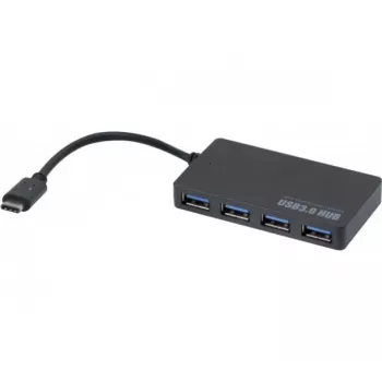 Hypertec 021308-HY sąsajos šakotuvas USB 3.2 Gen 1 (3.1 Gen 1) Type-C 5000 Mbit/s Juoda