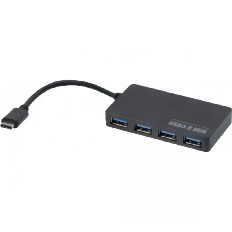 Hypertec 021308-HY sąsajos šakotuvas USB 3.2 Gen 1 (3.1 Gen 1) Type-C 5000 Mbit/s Juoda